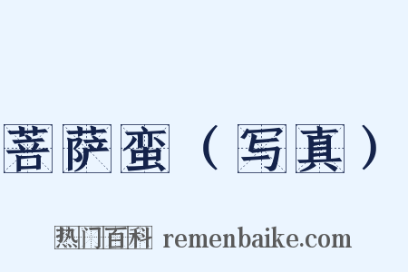 菩萨蛮（写真）是什么意思的图片